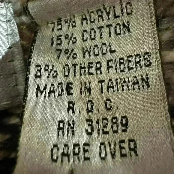 Vintage Baxter and Wells Moc neck Sweater Pullover Brown Wool Blend medium - Picture 9 of 10